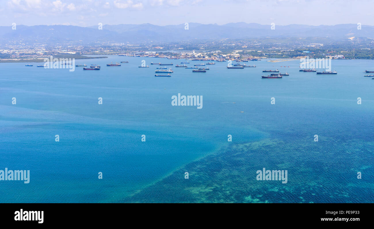 Vue aérienne de l'île de Cebu, Philippines Banque D'Images