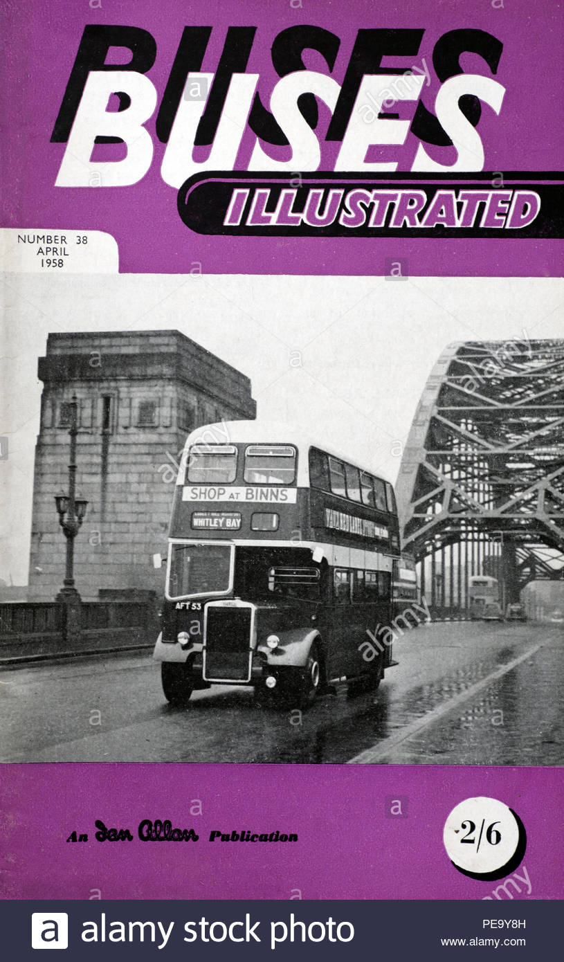 Les autobus illustré, vintage UK magazine mensuel à partir de 1958 Banque D'Images