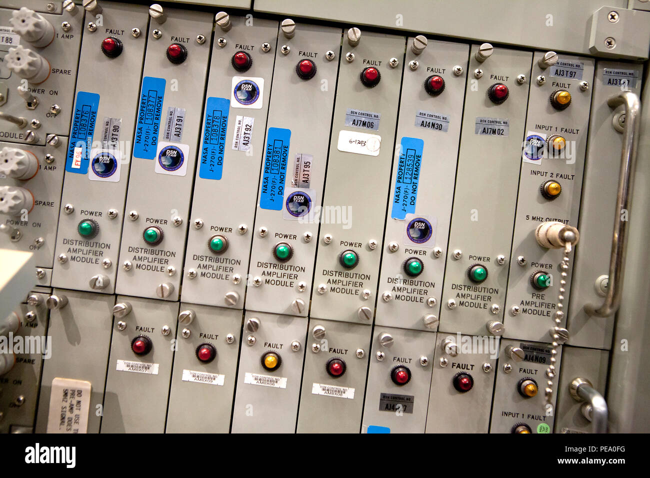 Vintage générateur de time code modules amplificateurs de puissance de la machine utilisée par la NASA - USA Banque D'Images