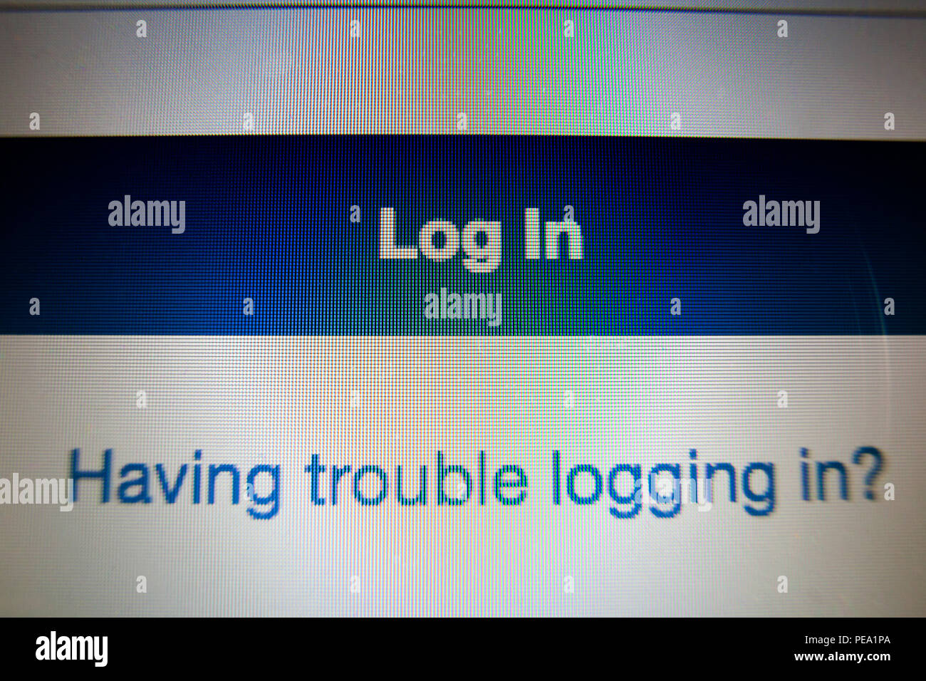 Site web sécurisé login page - USA Banque D'Images