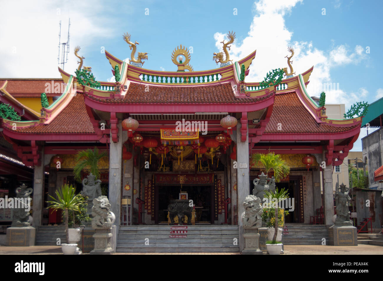 Mettre Cho de culte, la ville de Phuket, Phuket, Thaïlande Banque D'Images