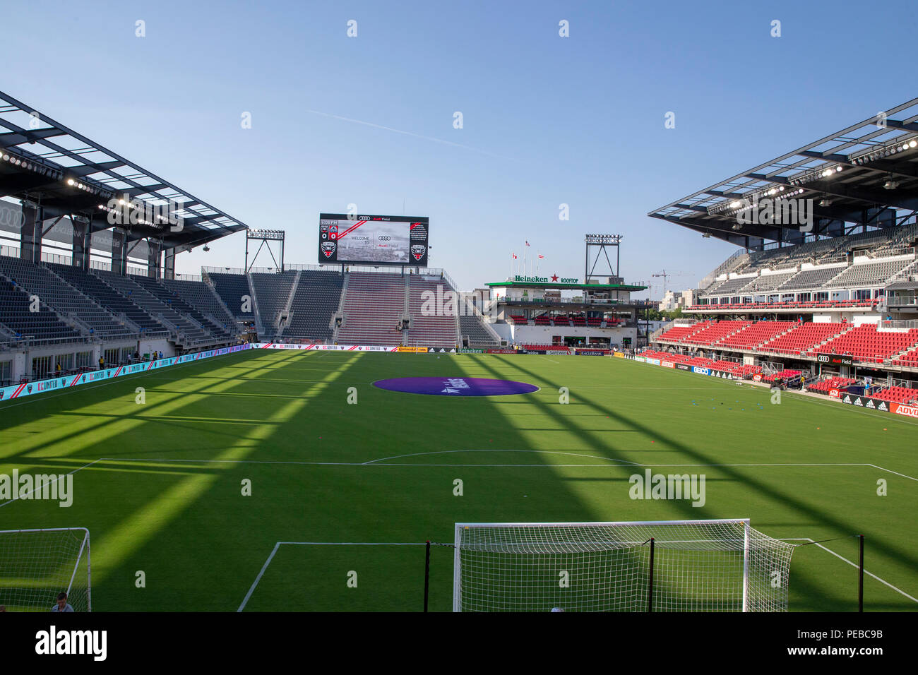 Washington, United States. 14 juillet, 2018. Champ d'Audi est perçu avant le match entre le D.C. United et les Whitecaps de Vancouver à Audi a déposé à Washington, DC Le 14 juillet 2018. C'est DC D.C. United's premier jeu à Audi. Crédit : l'accès Photo/Alamy Live News Banque D'Images