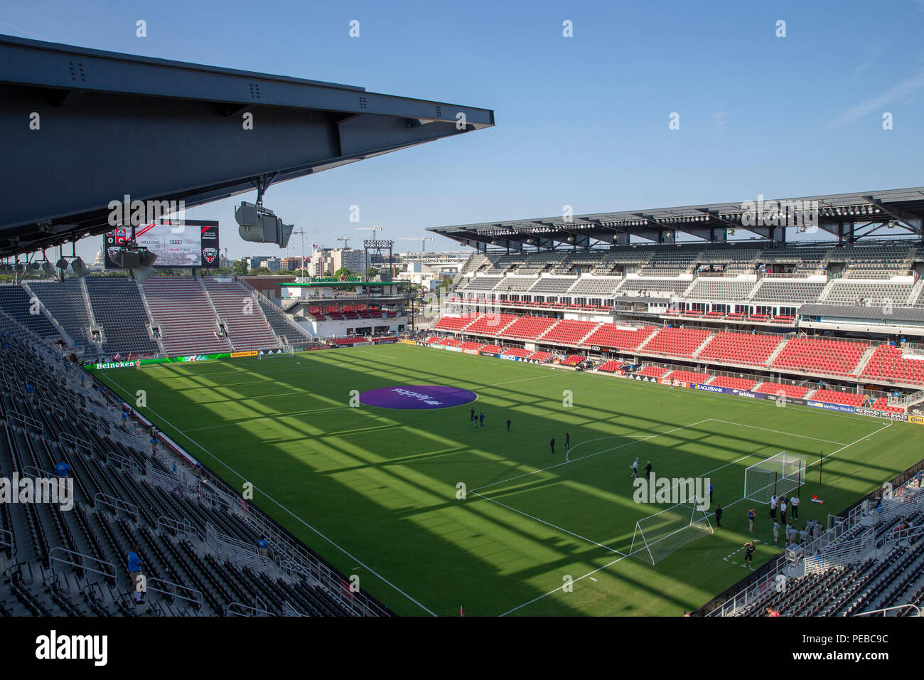 Washington, United States. 14 juillet, 2018. Champ d'Audi est perçu avant le match entre le D.C. United et les Whitecaps de Vancouver à Audi a déposé à Washington, DC Le 14 juillet 2018. C'est DC D.C. United's premier jeu à Audi. Crédit : l'accès Photo/Alamy Live News Banque D'Images