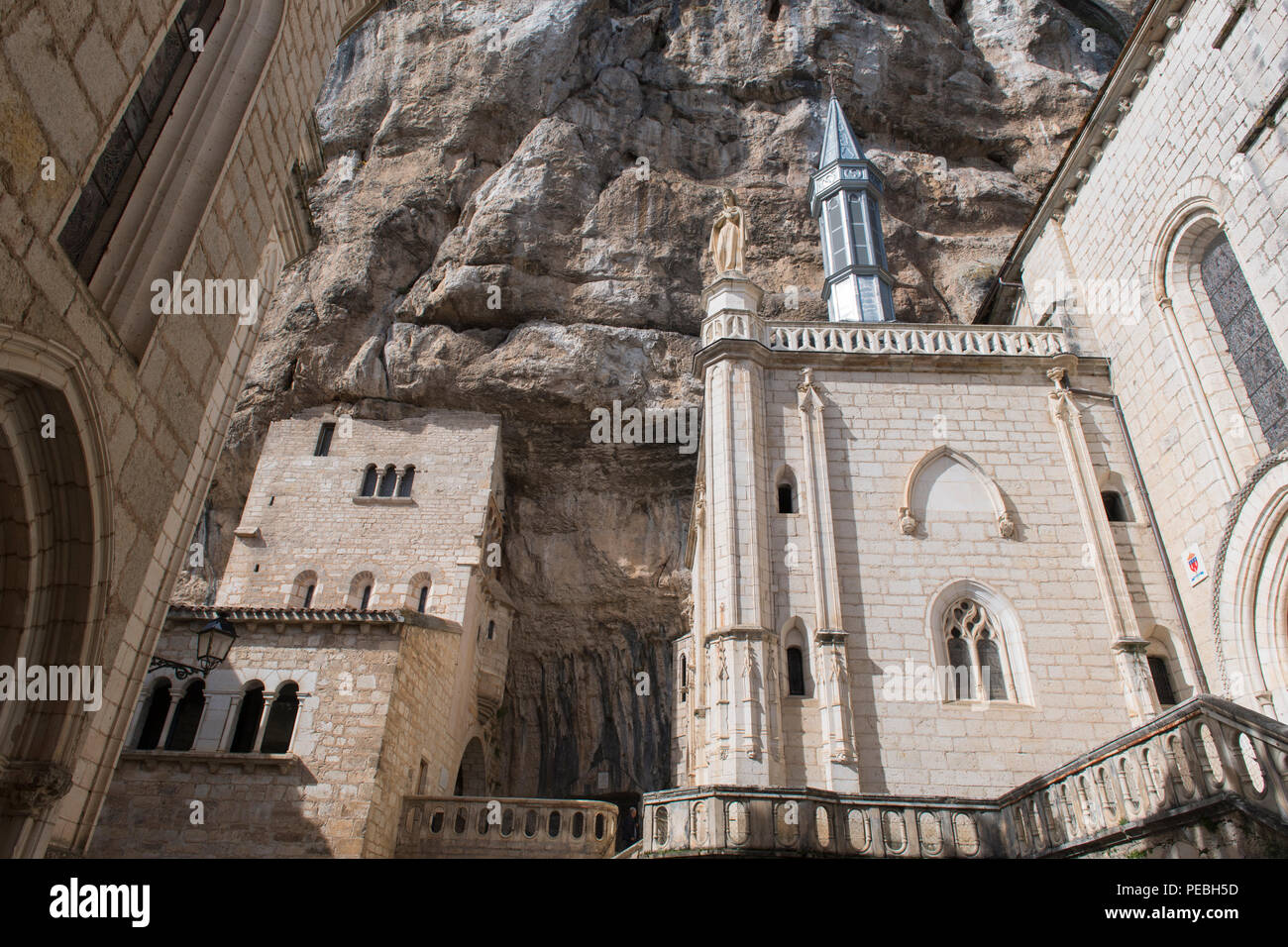 Détail avec sainte Vierge Marie à l'église Français Rocamadour Banque D'Images