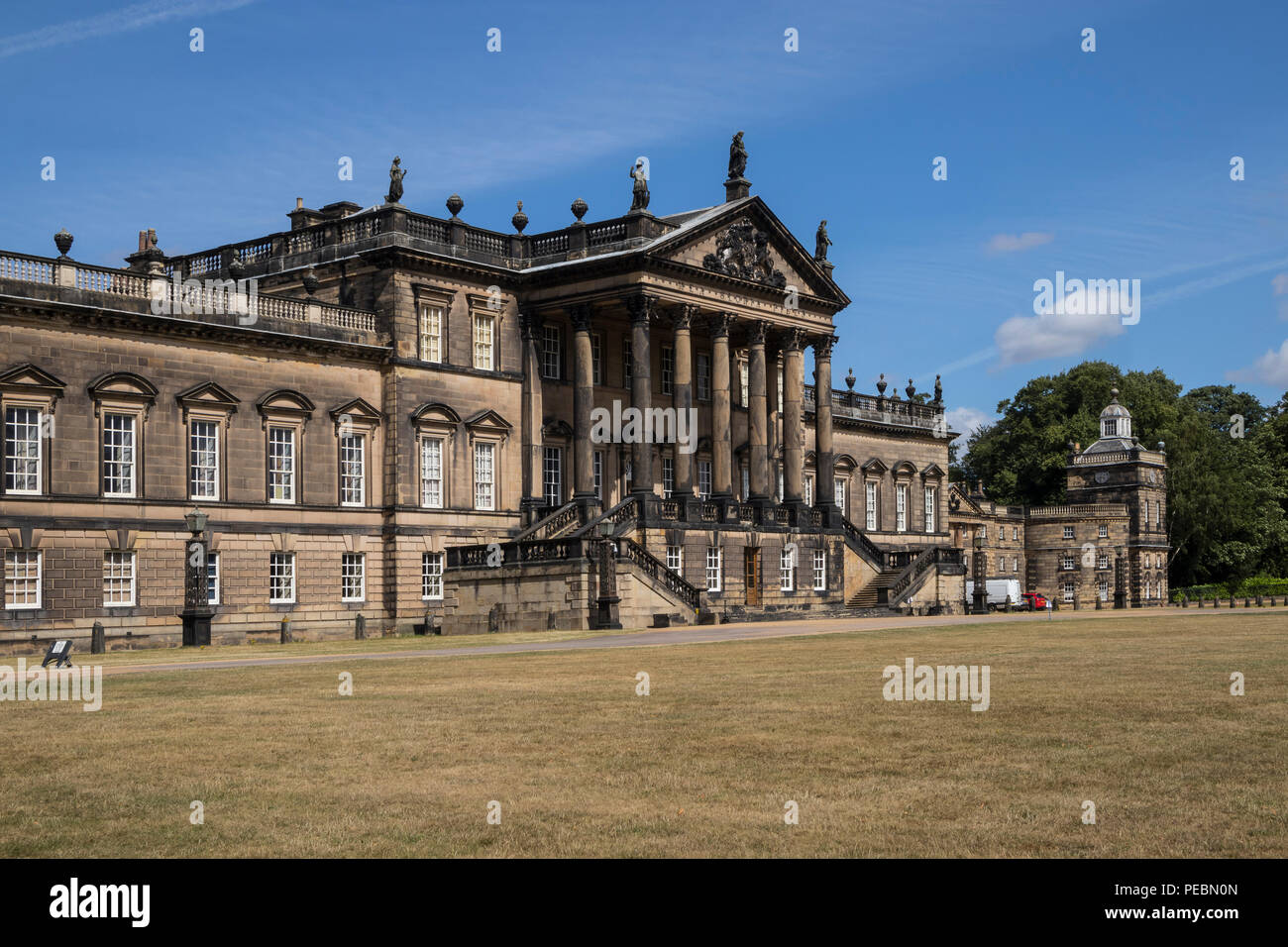 Le front de l'Est de Wentworth Woodhouse, une élève de 1 maison de campagne près de Rotherham, dans le Yorkshire du Sud, UK Banque D'Images