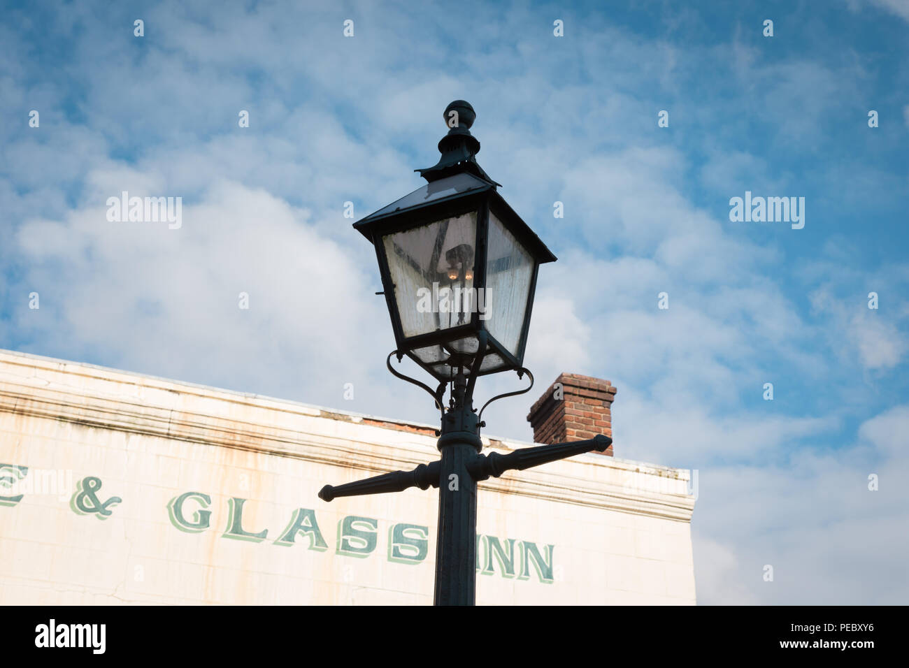 Ancienne lampe à gaz dans journée UK Banque D'Images