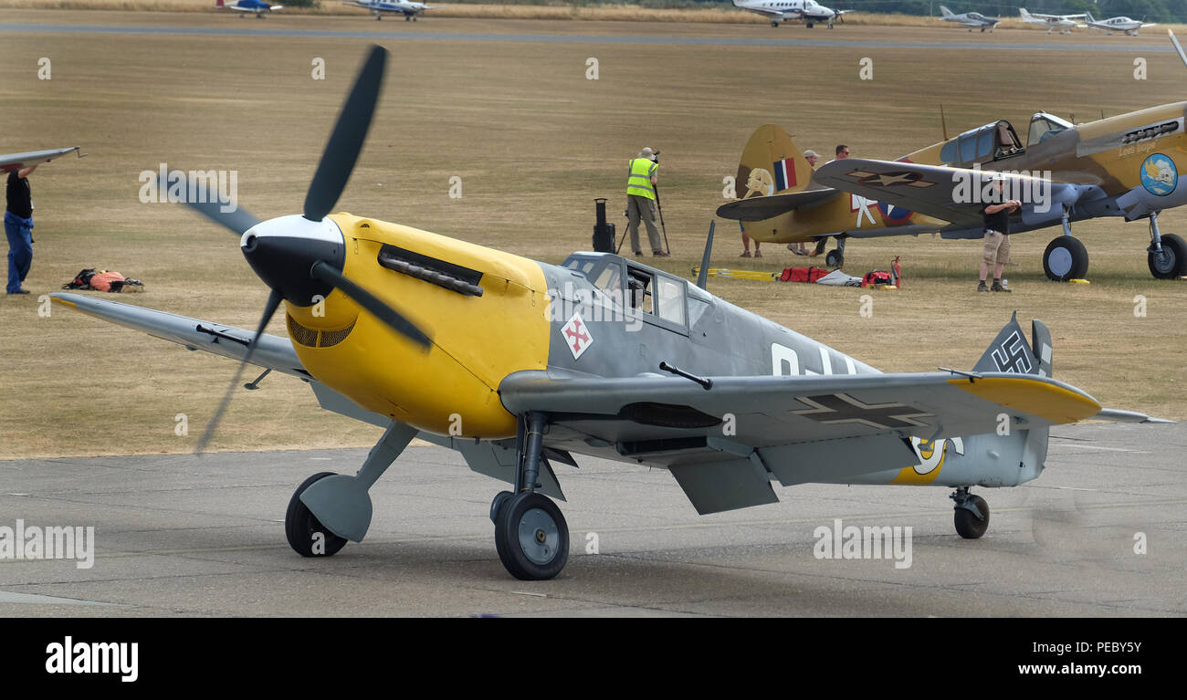 Le Buchon était un Espagnol construit version de l'Allemand Messerschmitt Bf 109 G fighter mais était propulsé par un moteur Rolls-Royce ou Hispano Suiza. Banque D'Images