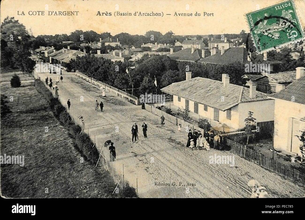 Arès - avenue du port. Banque D'Images