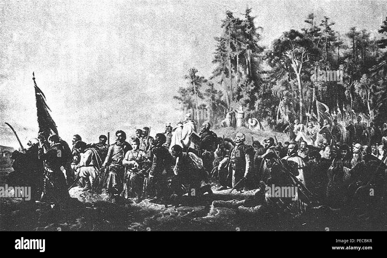 Artur Grottger Modlitwa. Barskich Konfederatow Banque D'Images