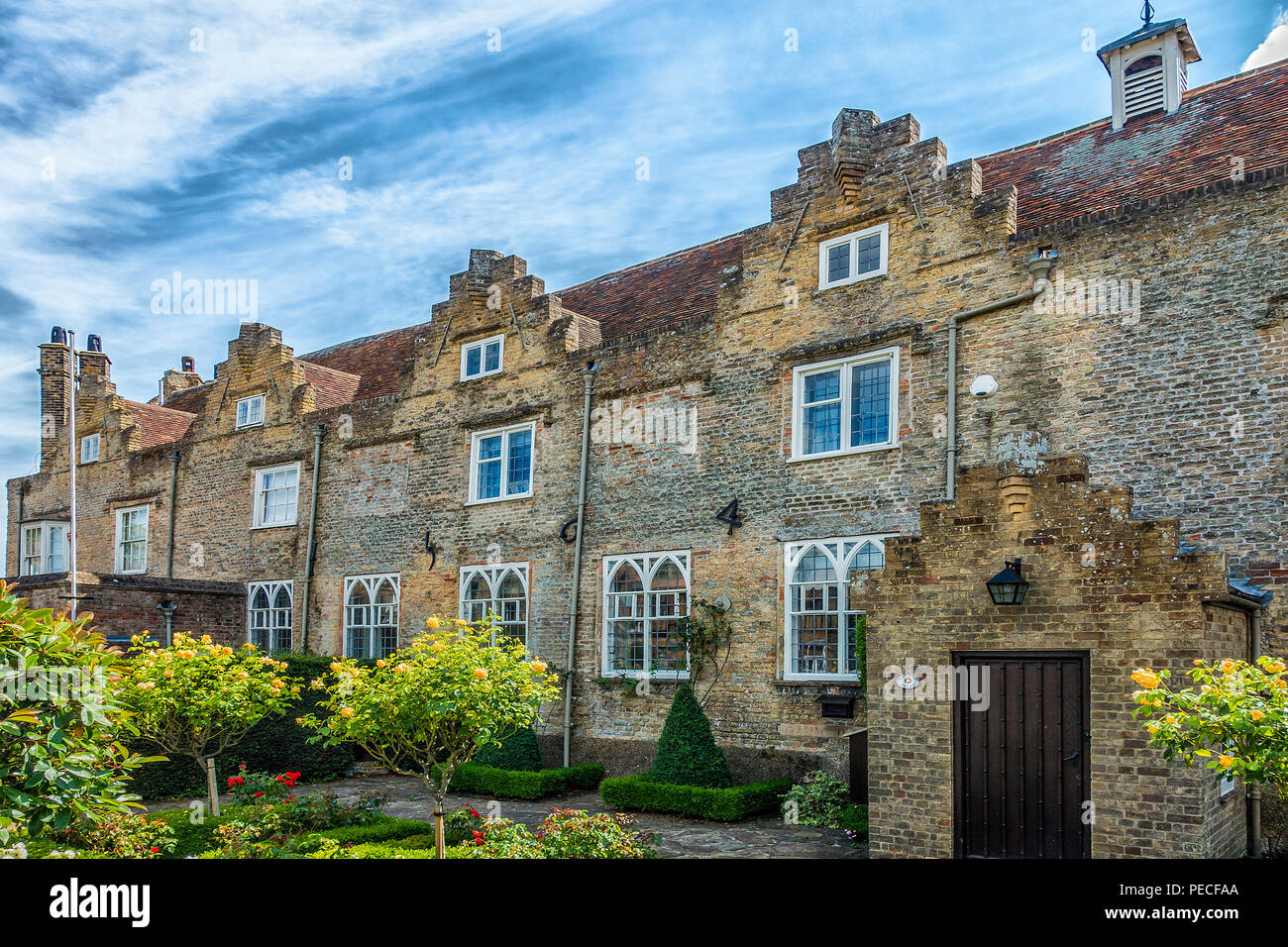 Manwood,Strand Street,Cour,Sandwich Kent,Angleterre,UK c1580 et abritait autrefois l'école de grammaire libre fondé par Sir Roger Manwood Banque D'Images