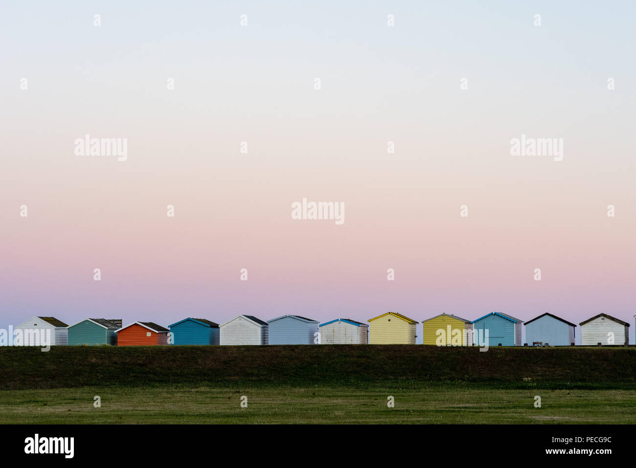 Autopiqueur sud est une plage de galets entre Shoreham-by-Sea et Worthing Banque D'Images