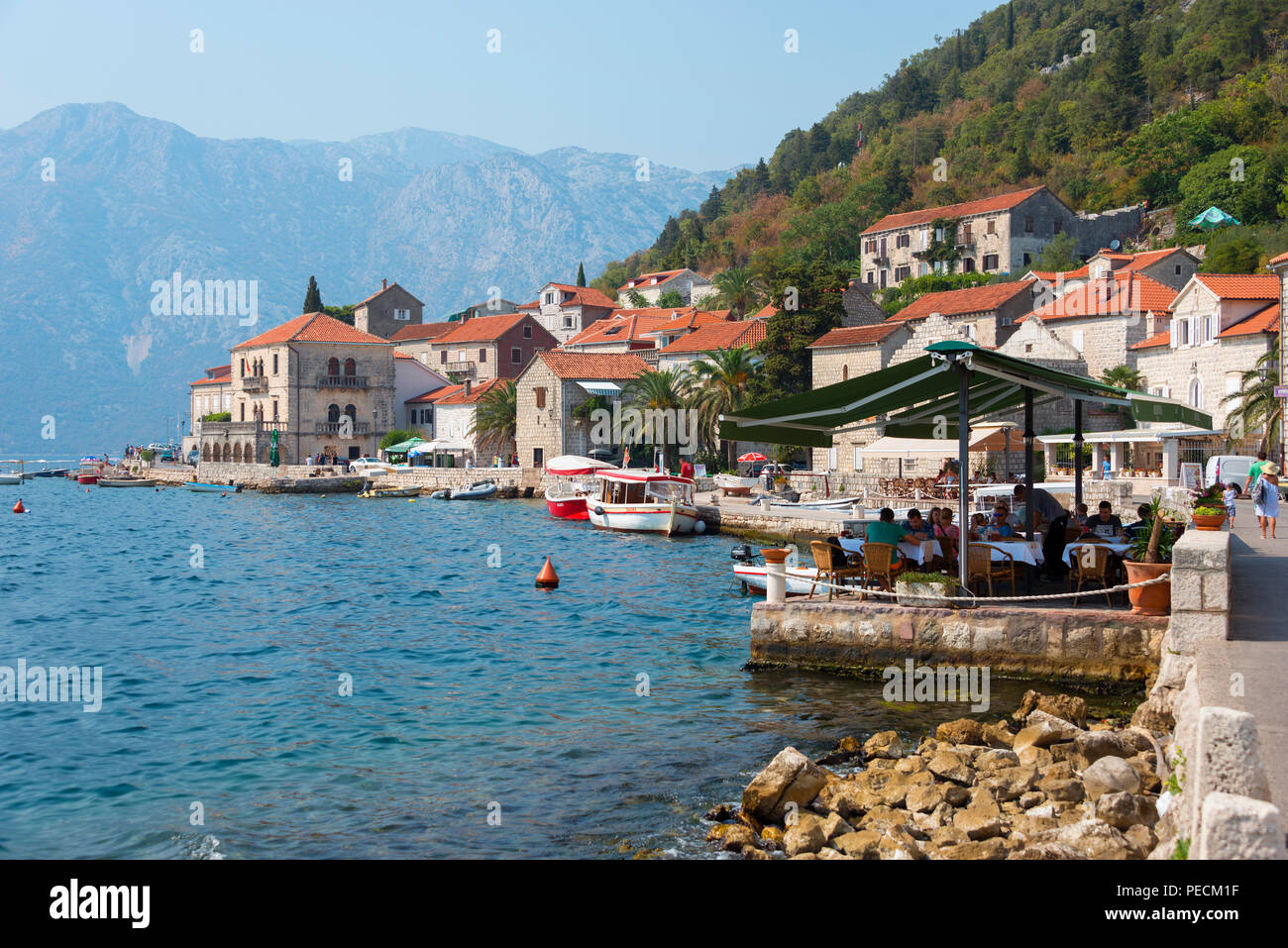 Perast, baie de Kotor, Monténégro Banque D'Images