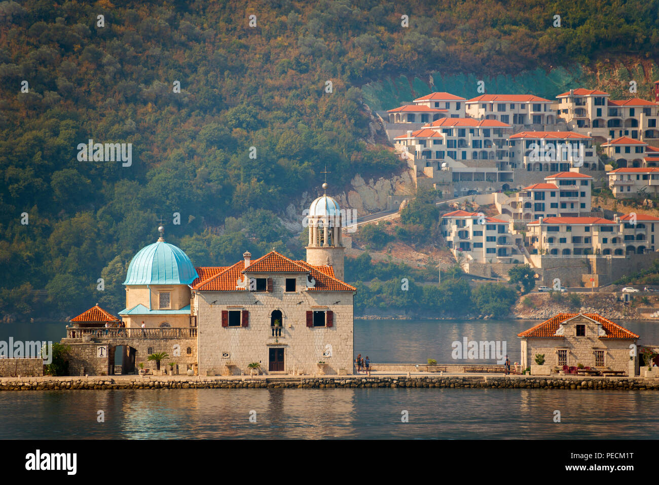 Notre Dame de l'île les rochers, Perast, baie de Kotor, Monténégro Banque D'Images