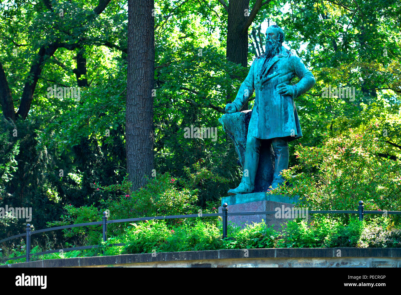 Denkmal, Turnvater Jahn, Friedrich Ludwig, Hasenheide Neukoelln, Berlin, Deutschland Banque D'Images