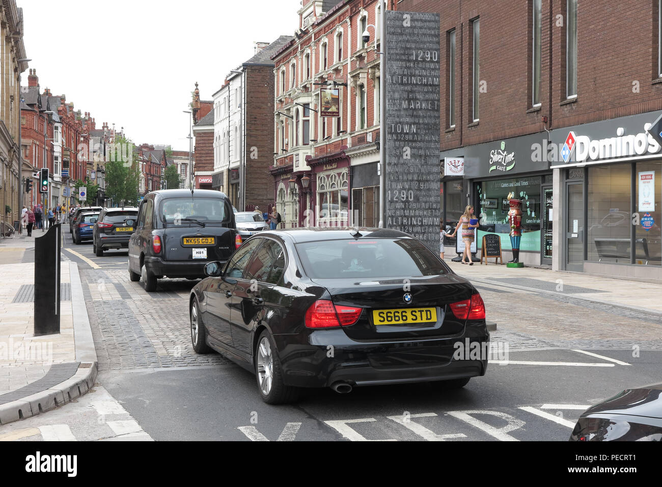 Stamford New Road, Altrincham, Trafford, Greater Manchester, Angleterre Banque D'Images