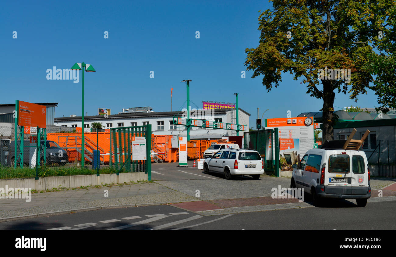 BSR, Recyclinghof Tempelhofer Weg, Schöneberg, Berlin, Deutschland, Tempelhof-Schoeneberg Banque D'Images