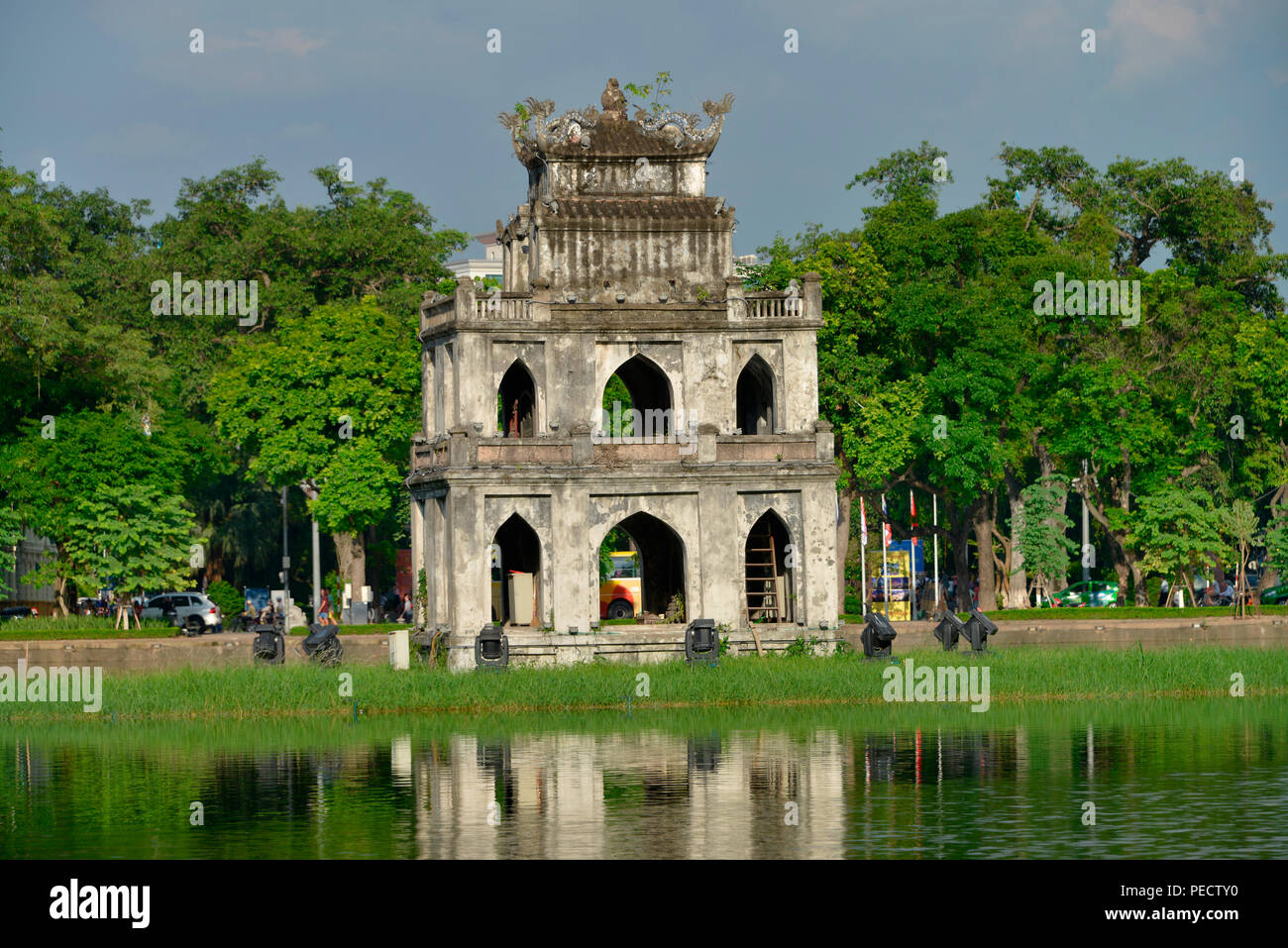 Schildkroetenturm Thap Rua, Hoan-Kiem-Voir, Hanoi, Vietnam, Schildkrötenturm Banque D'Images