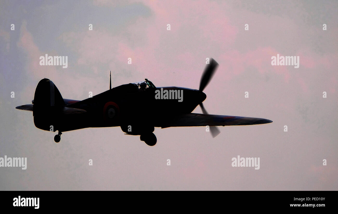 Il Hawker Hurricane est un avion de chasse monoplace des années 1930-1940, qui a été conçue et essentiellement construit par Hawker Aircraft Ltd.. Banque D'Images