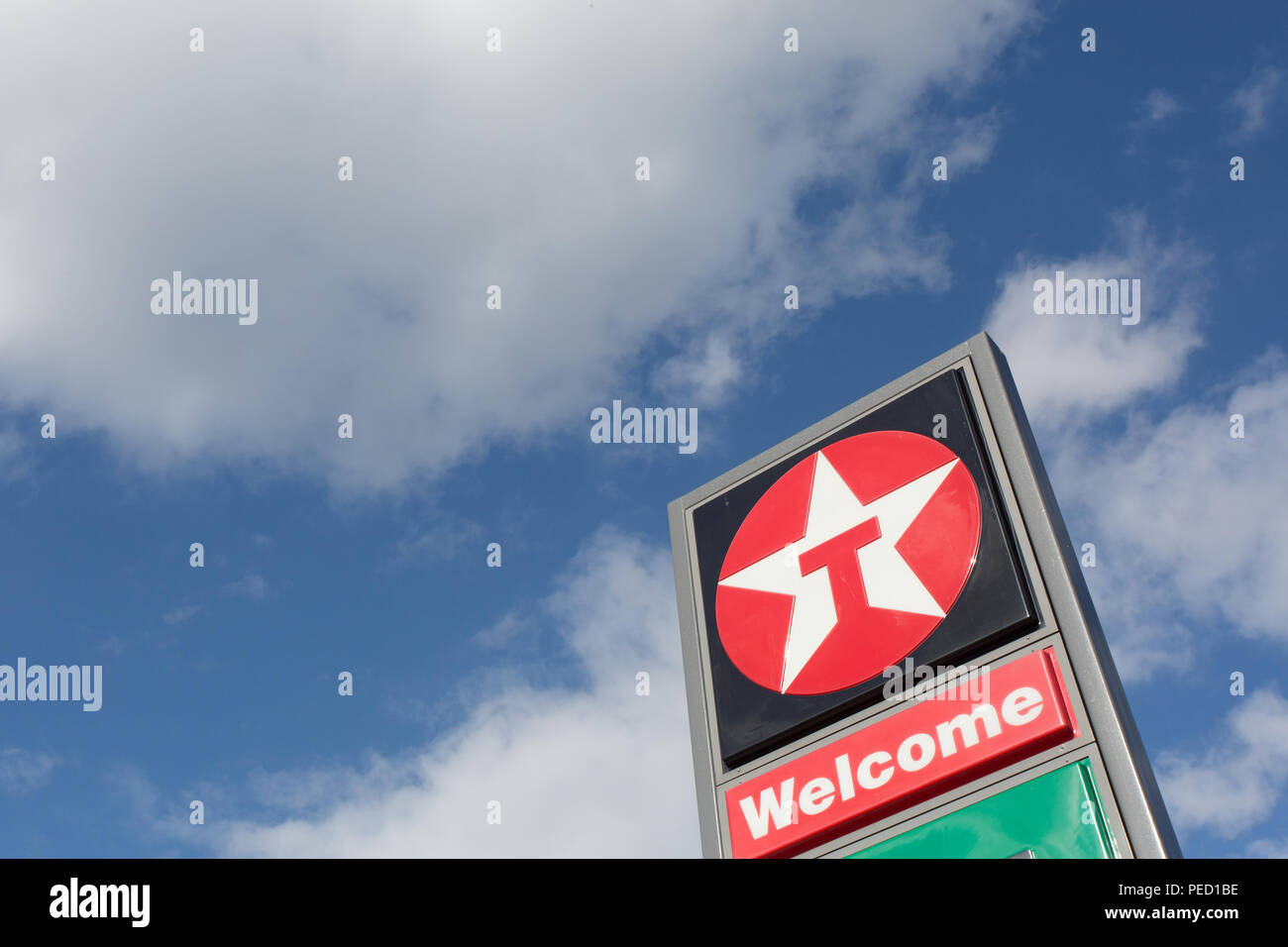 Station service Texaco, Dudley Port, Tipton, West Midlands DY4 7RB Banque D'Images