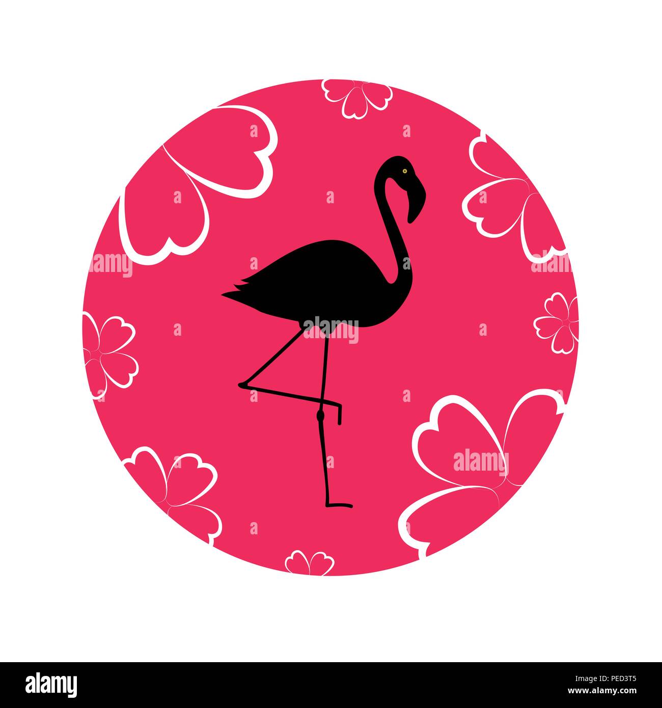 Flamant rose tropical flower background vector illustration EPS10 Illustration de Vecteur