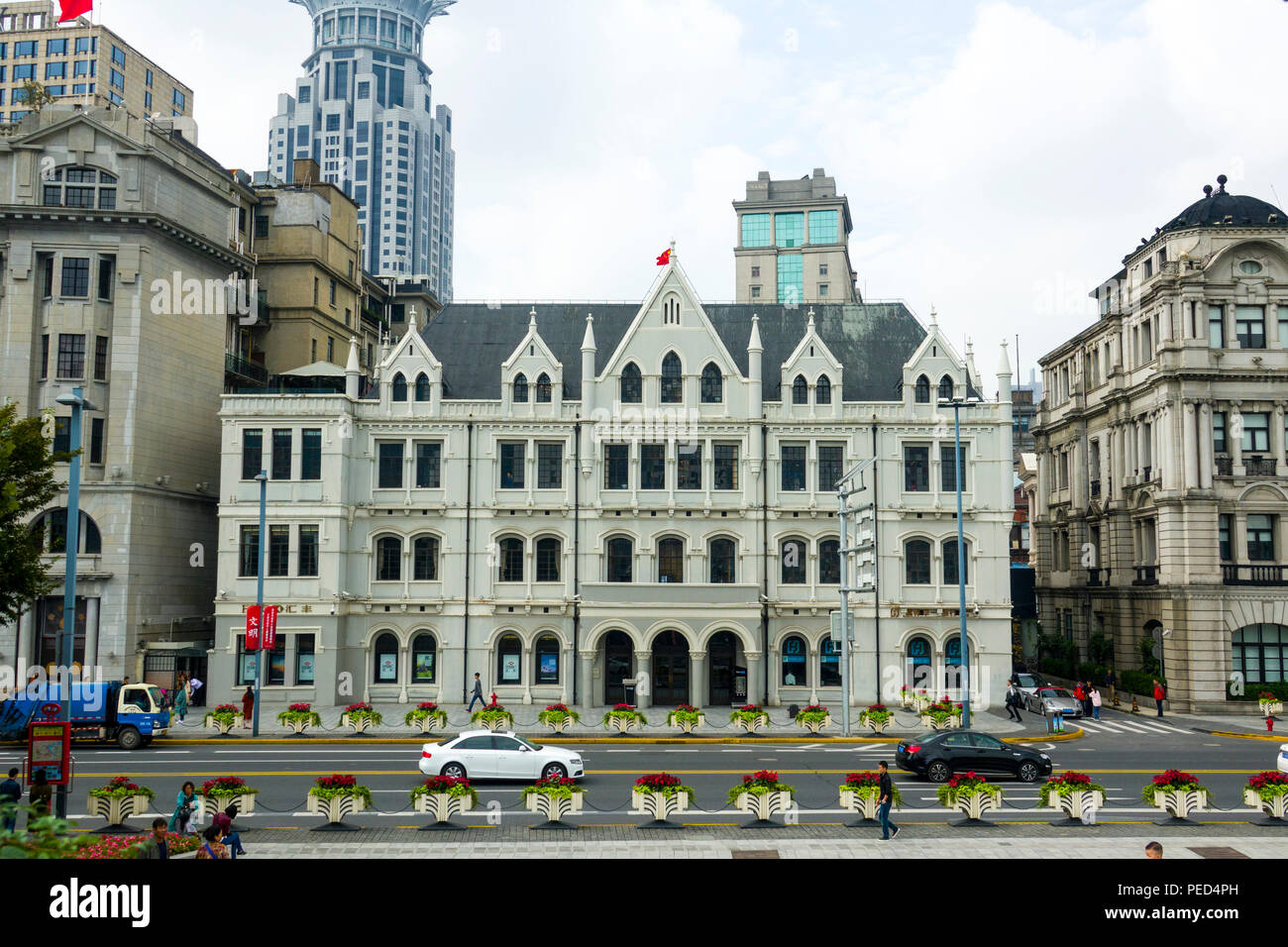 Hong Kong et Shanghai Bank Building et le Shanghai Asie Chine construction Custom House Banque D'Images