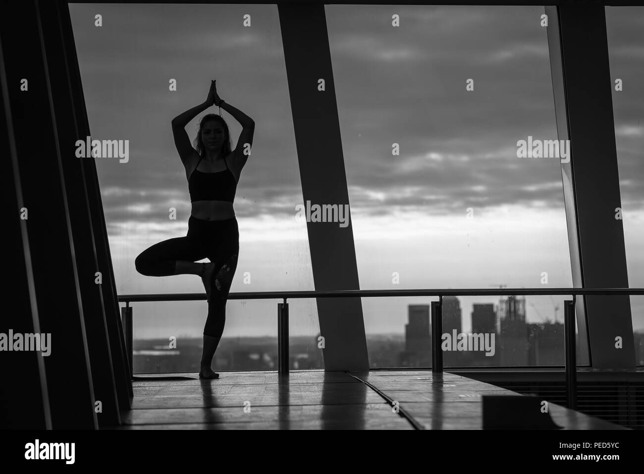 La pratique du Yoga Banque D'Images