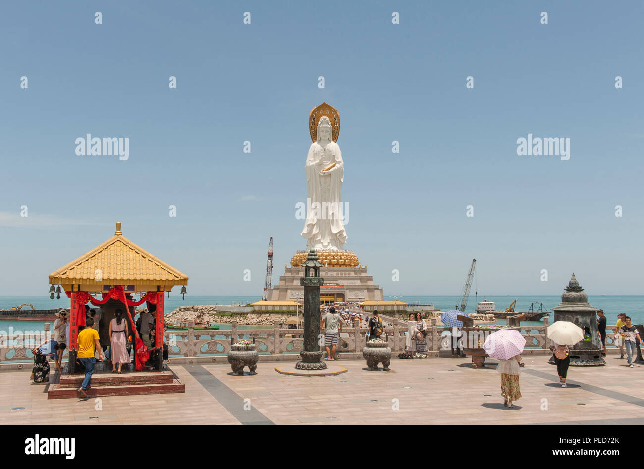 Le temple de Guanyin à la Zone de Tourisme Culture Nanshan, sur l'île de Hainan, Chine Banque D'Images