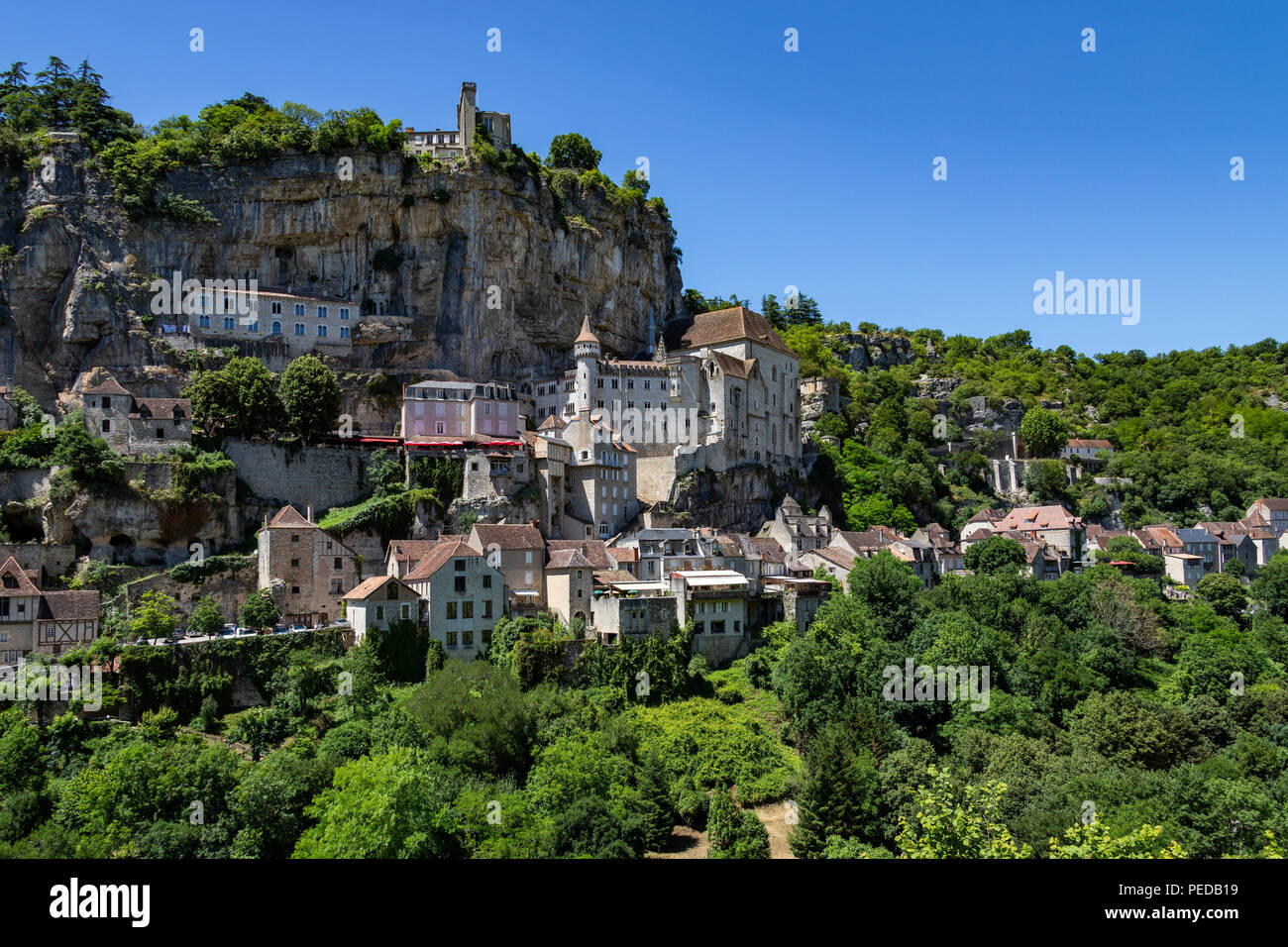 Rocamadour dans le département du lot dans le sud-ouest de la France. Banque D'Images Rocamadour dans le département du lot dans le sud-ouest de la France. Banque D'Images