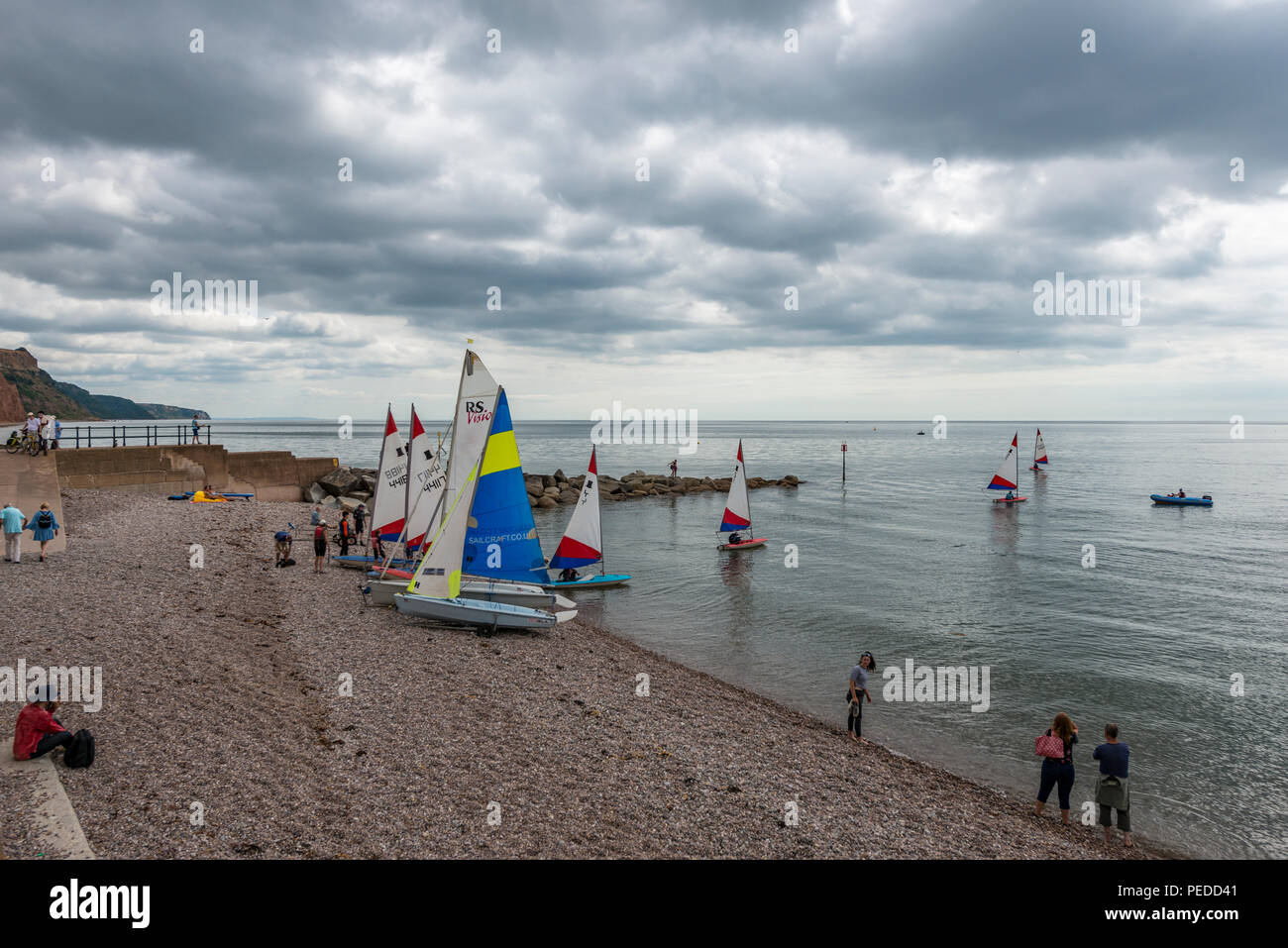 Front de Mer, Sidmouth, Devon. UK Banque D'Images