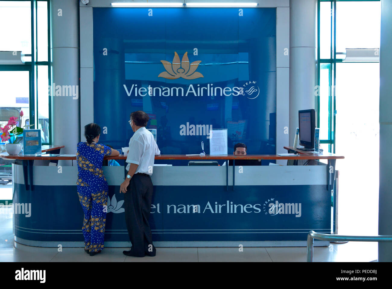 Vietnam Airlines, Flughafen, Hue, Vietnam Banque D'Images