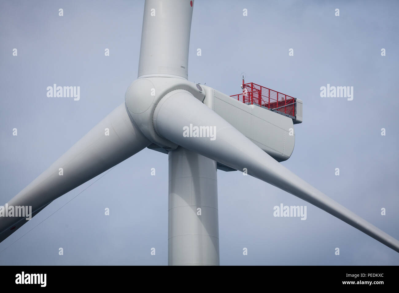 Les éoliennes Vestas de l'ICM sur l'Extension de parcs offshore Walney Banque D'Images