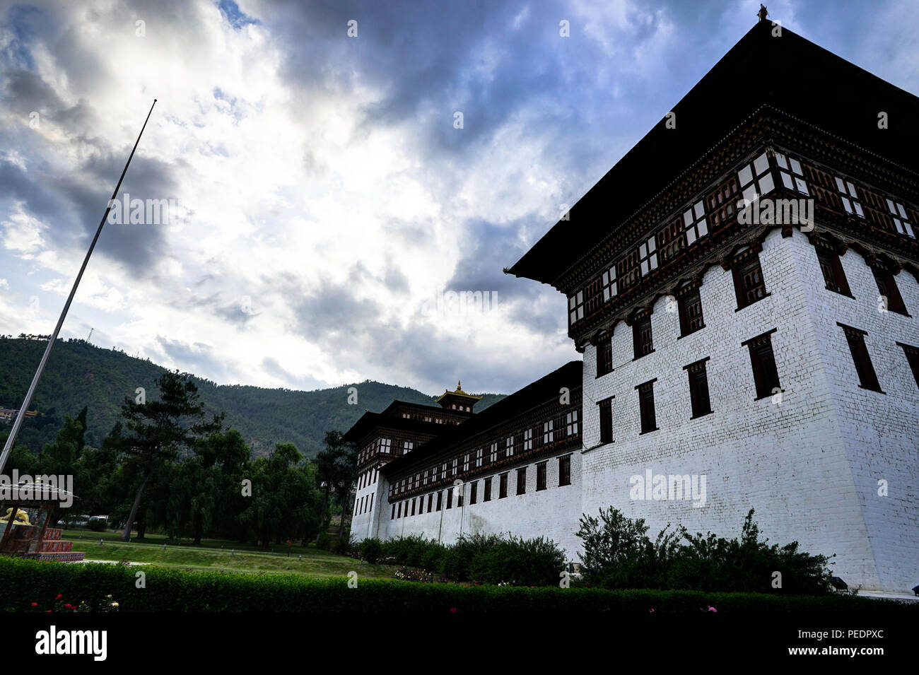 Photo prise au Bhoutan et montrant une culture unique et reiligion. Banque D'Images