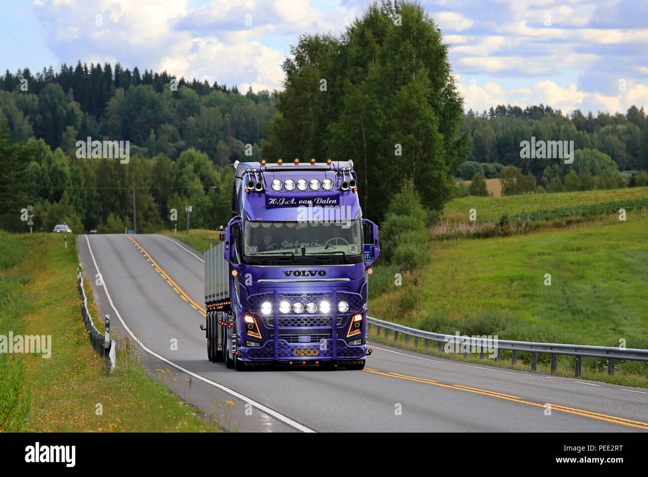 Kokemäki, FINLANDE - le 10 août 2017 sur mesure : Volvo FH16 750 de H.J.A. Van  Dalen sur la route de retour de Power Truck Show 2018, en Finlande Photo  Stock - Alamy