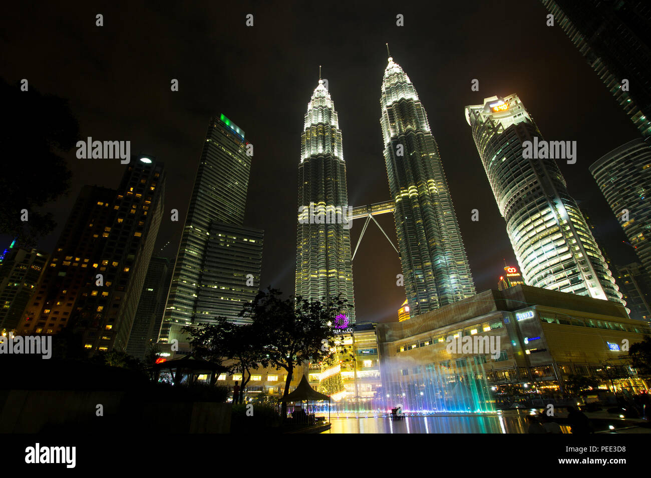 Août 13 2018.Kuala Lumpur Malaisie,KLCC.la nuit au paysage. Banque D'Images