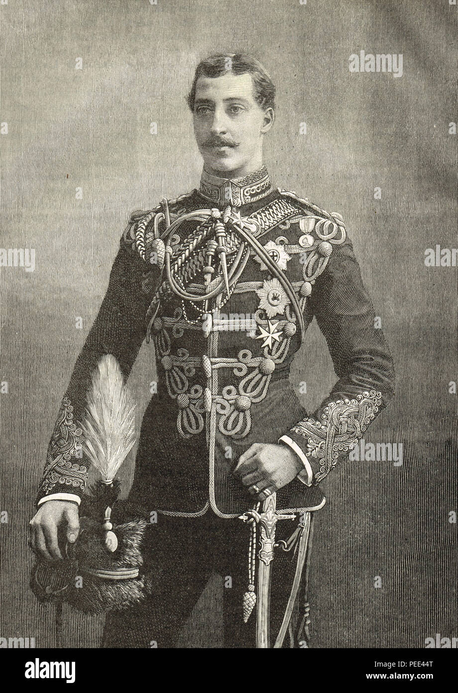 Prince Albert Victor, duc de Clarence et d'Avondale, fils aîné du Prince de Galles, futur roi Édouard VII, deuxième dans la ligne de succession au trône britannique, est mort avant son père Banque D'Images
