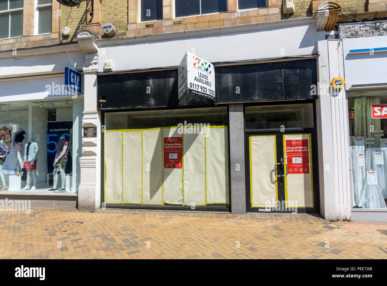 Virgin Media fermé boutique à Bromley High Street, Londres du sud. Banque D'Images
