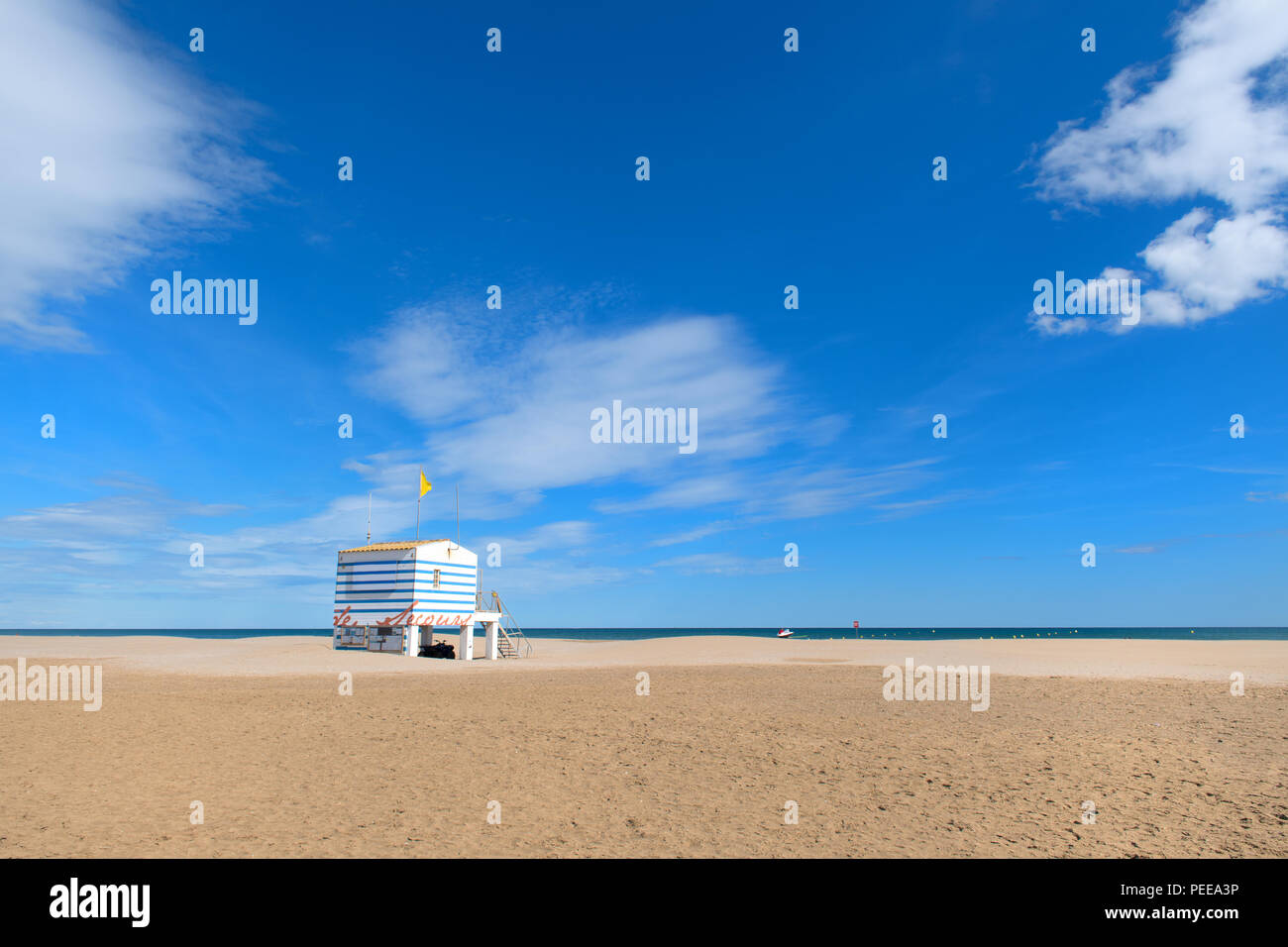 Gruissan Plage Village en français languedoc-roussillon Banque D'Images