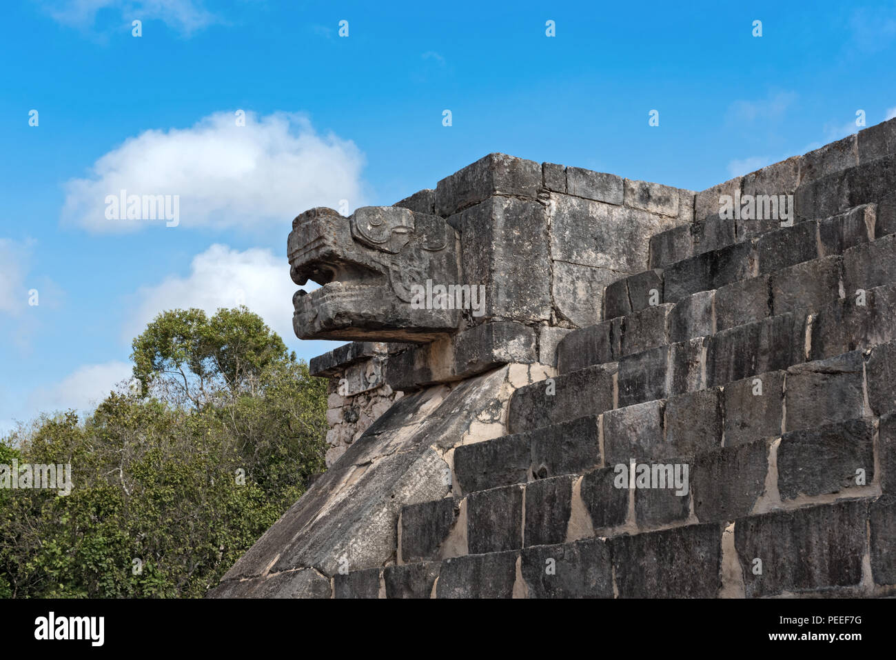 Des ruines, des temples et de la pyramide de Chichen Itza, dans le Yucatan, Mexique Banque D'Images