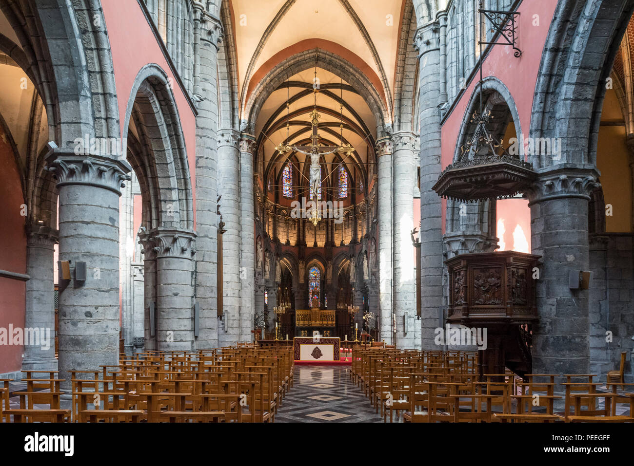 Église Notre Dame de Pamele / Onze-Lieve-Vrouwekerk van Pamele Onze-Lieve-Vrouw Geboortekerk / à Oudenaarde, Flandre orientale, Belgique Banque D'Images