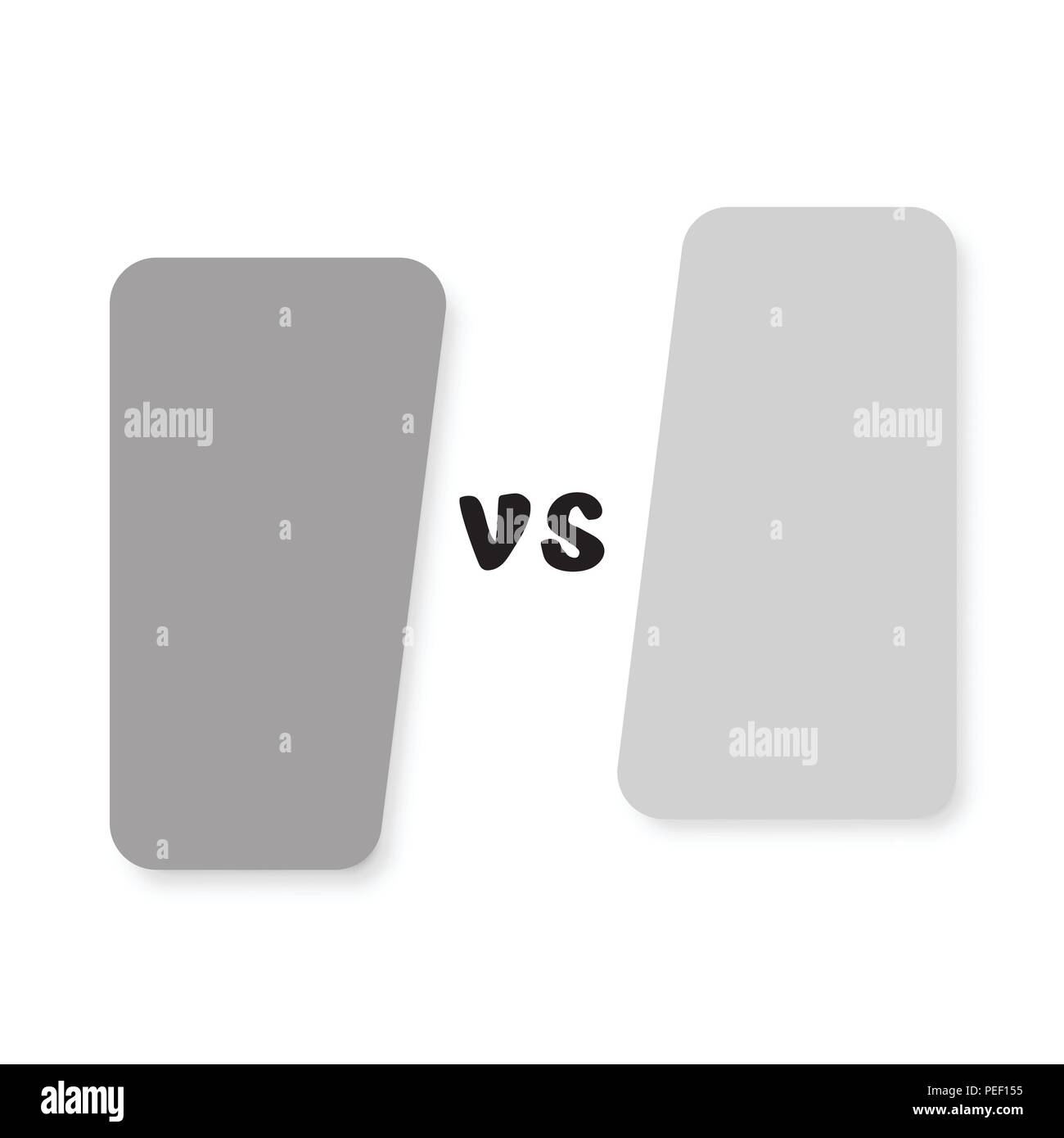 Par rapport aux lettres lutte historique. Carte VS gris. Vector illustration. Illustration de Vecteur