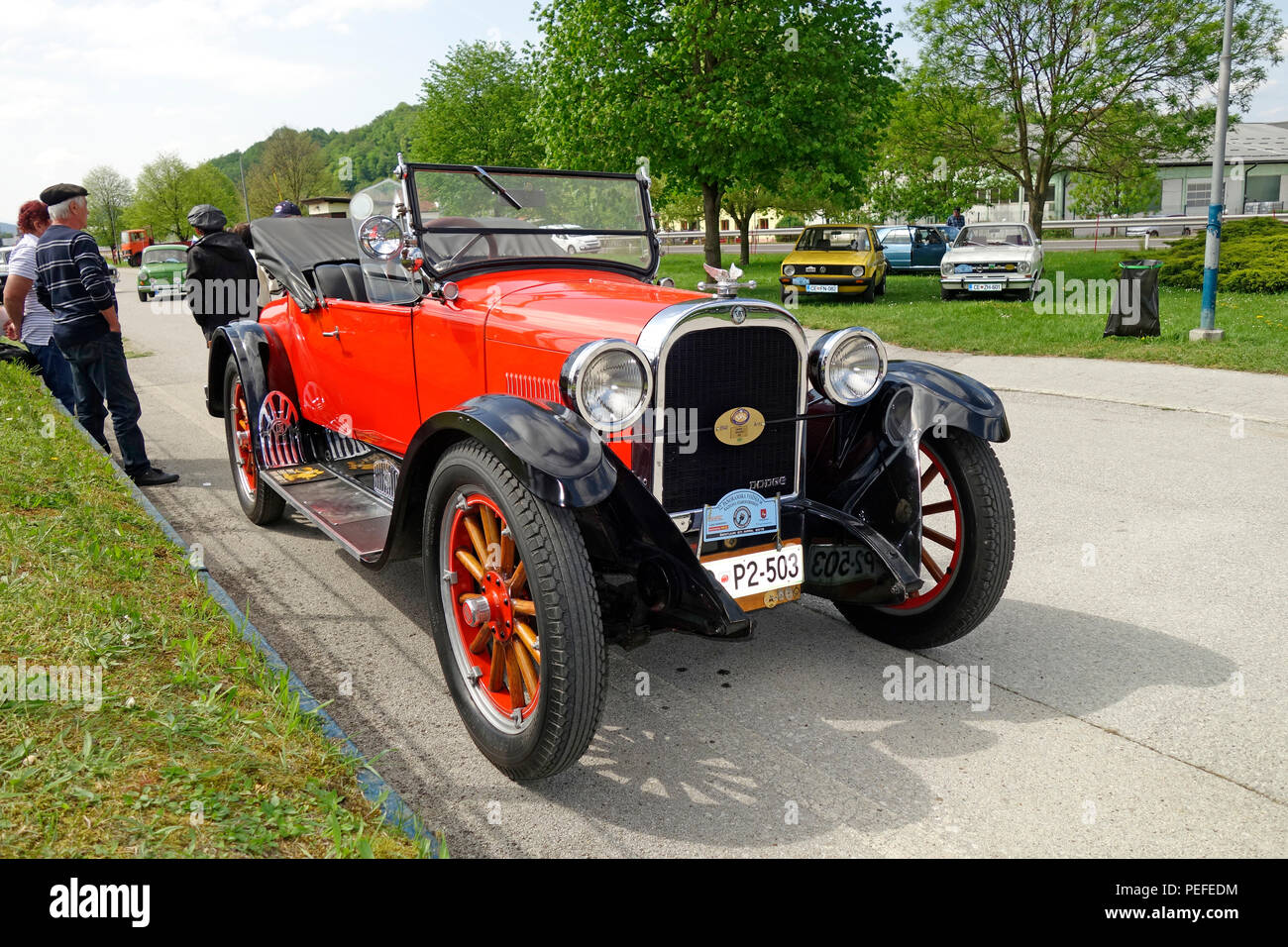 'Roadster' voiture modèle fabriqué en 1924 Dodge Brothers Company.exposé à Sentjur, la Slovénie. Banque D'Images