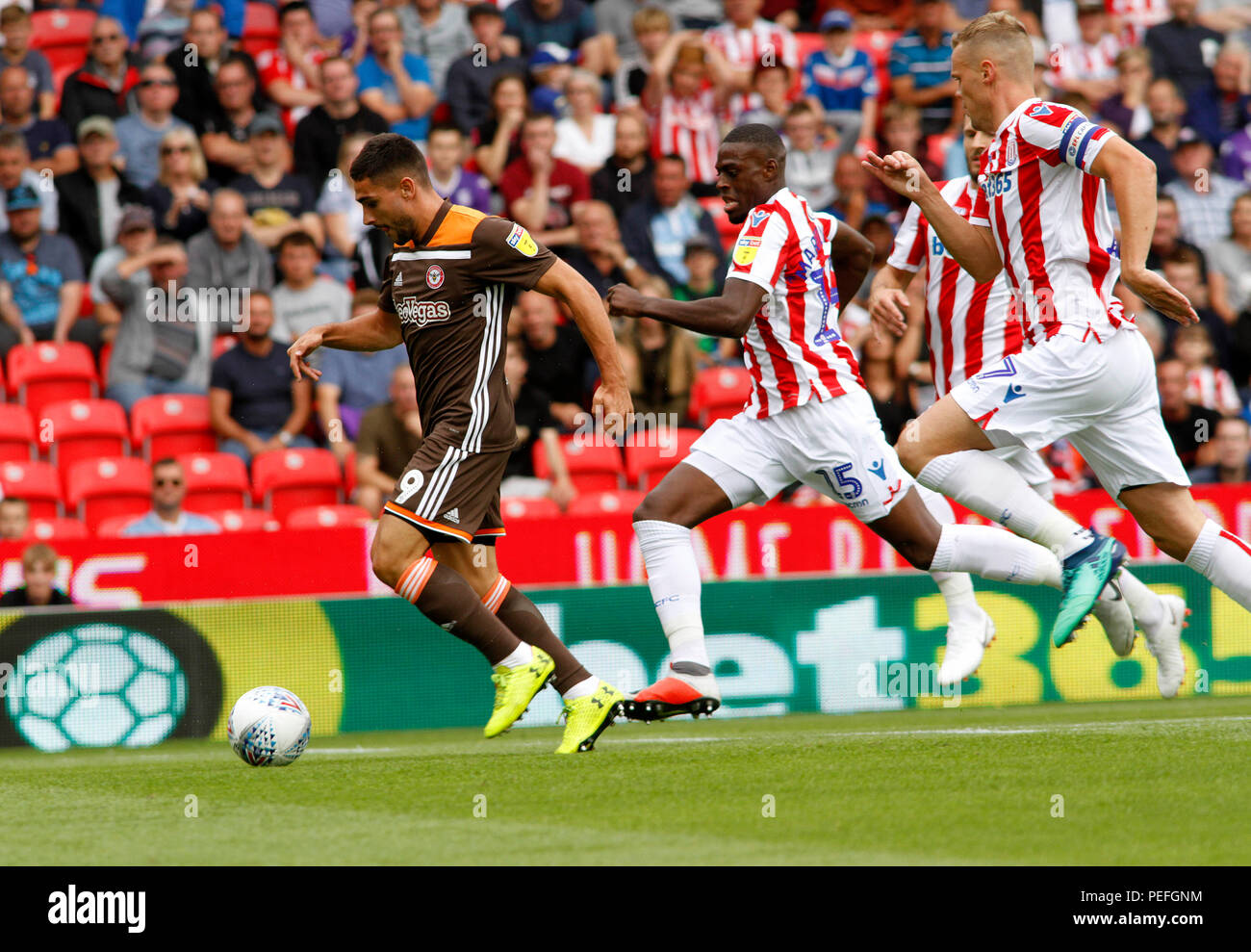 STOKE CITY V BRENTFORD 2018 Banque D'Images