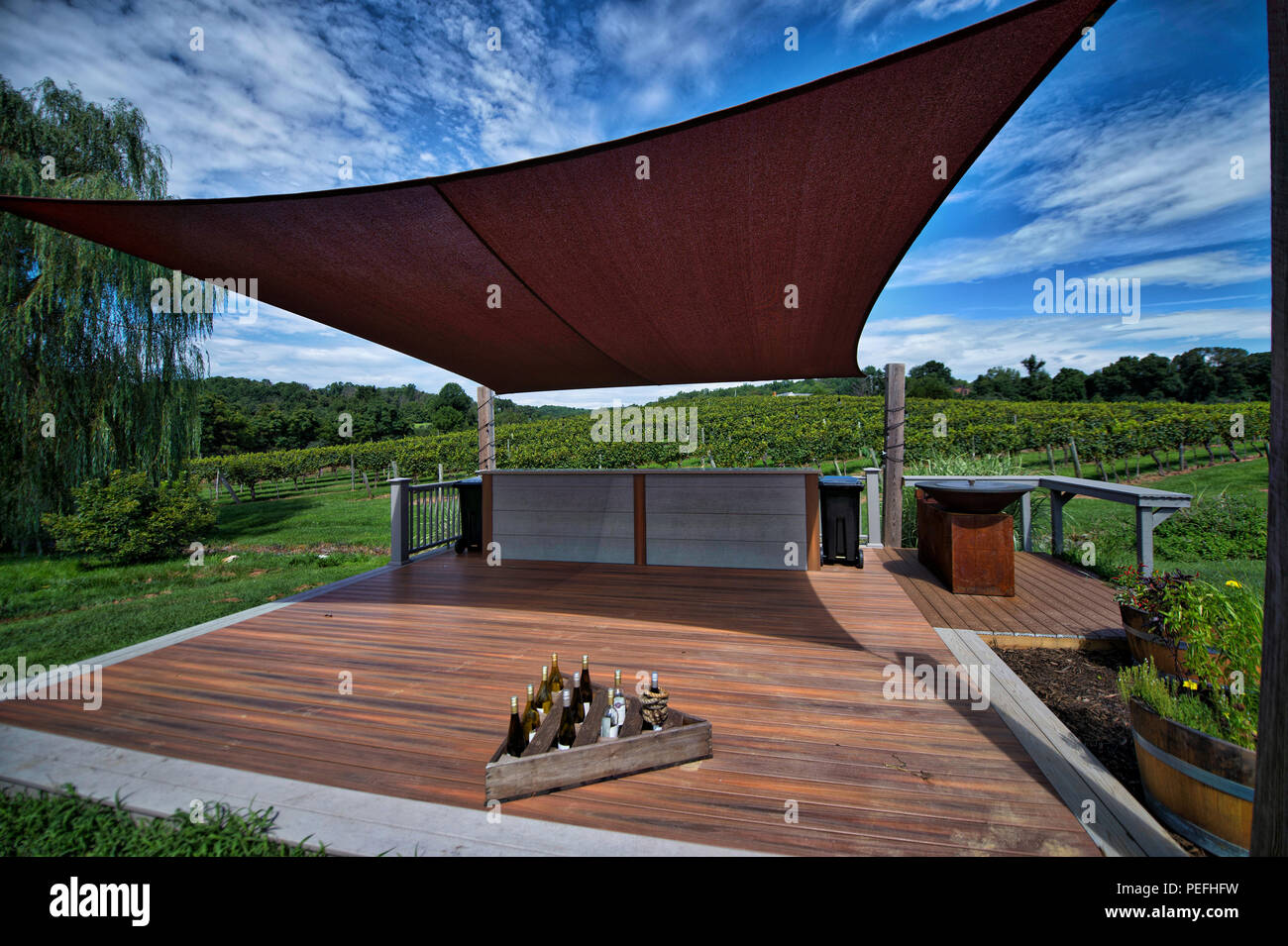 États-unis : 14 août 2018 : Pearmund Cellars est situé dans le magnifique pied de Fauquier Comté de l'Est, VA, à proximité du Nord canadien Banque D'Images
