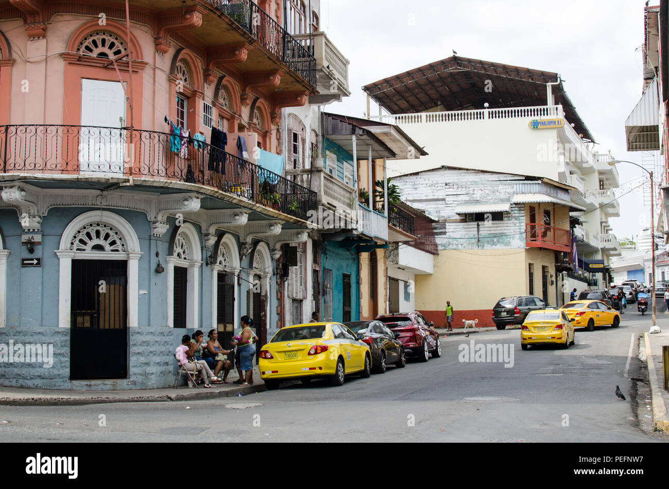 Quartier de Santa Ana, près de Casco Viejo au Panama City Banque D'Images