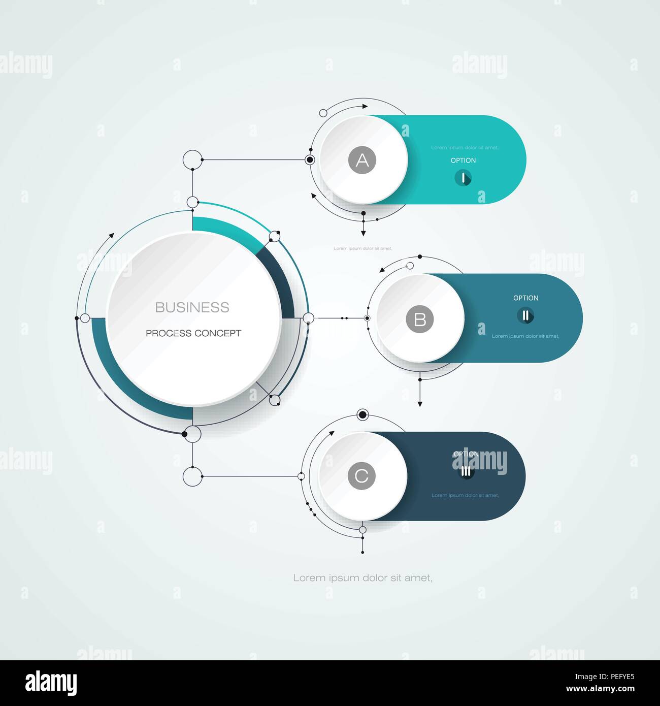 Illustration vecteur de l'information avec étiquette cercle arrière-plan. Utiliser pour la présentation des données, brochure, modèle de page, graphique ou diagramme, schéma de l'étape. Info Illustration de Vecteur