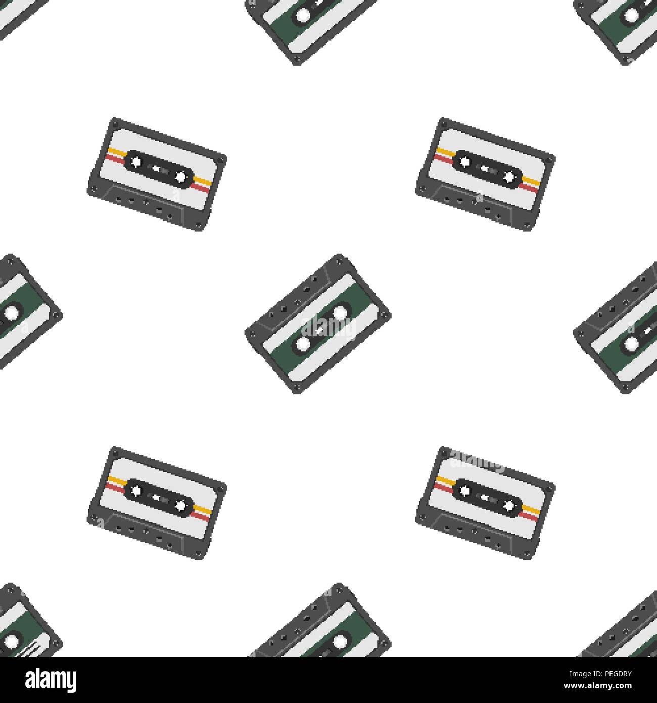 Retro seamless background avec des bandes audio. Bandes sonores magnétique raccordable. Illustration de Vecteur