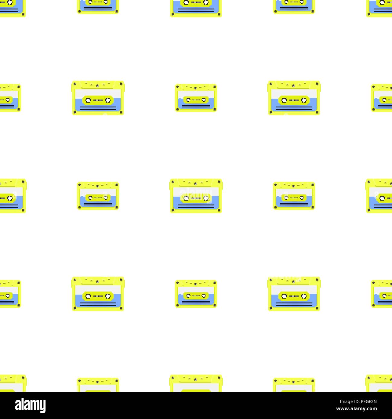 Retro seamless background avec des bandes audio. Bandes sonores magnétique motif mosaïque Illustration de Vecteur