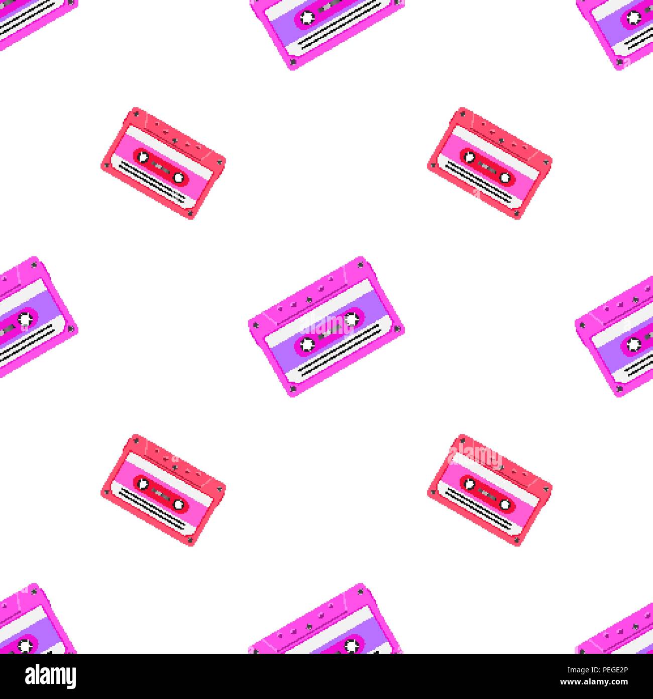 Retro seamless background avec des bandes audio. Bandes sonores magnétique motif mosaïque Illustration de Vecteur