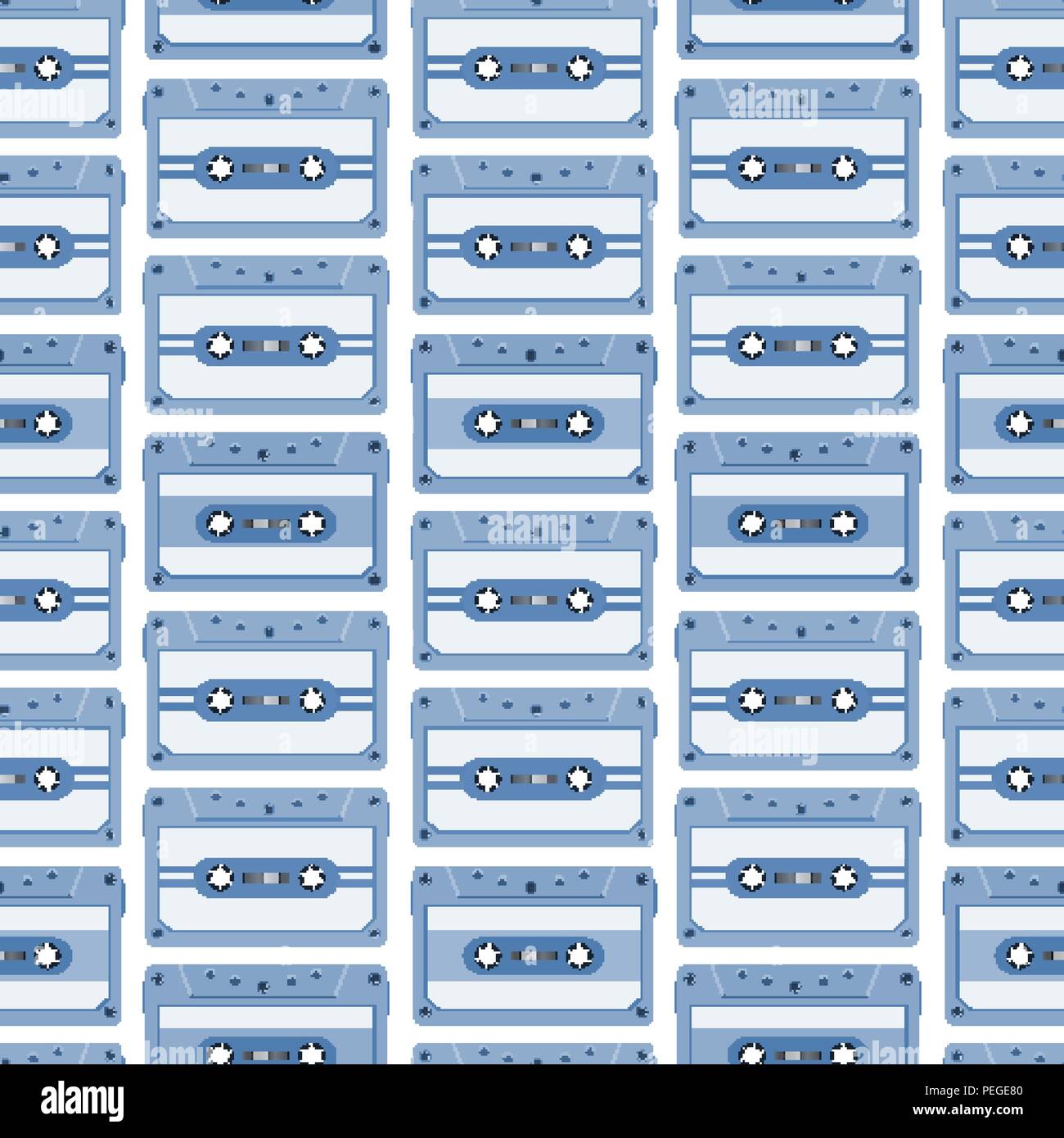 Retro seamless background avec des bandes audio. Bandes sonores magnétique motif mosaïque Illustration de Vecteur