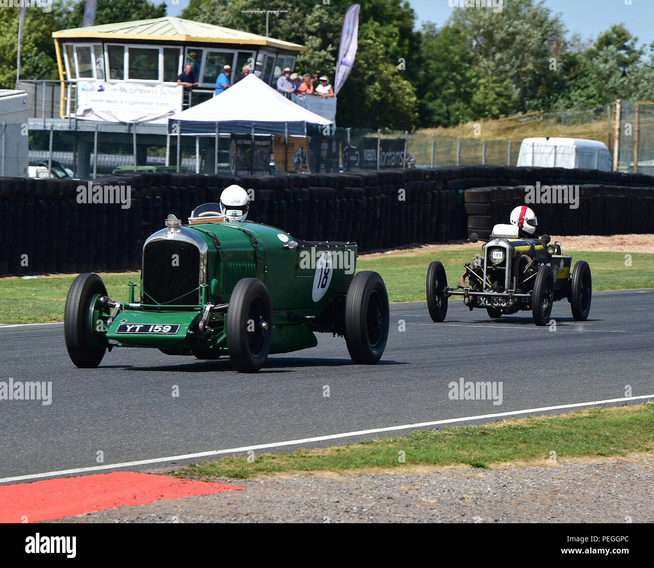 Oliver Llewellyn, Bentley 4½, Vintage les voitures de course, CSECC, Formule Vintage, ronde 4, Mallory Park, 11 août 2018 Vintage, voitures de course, Chris McEvoy, Banque D'Images